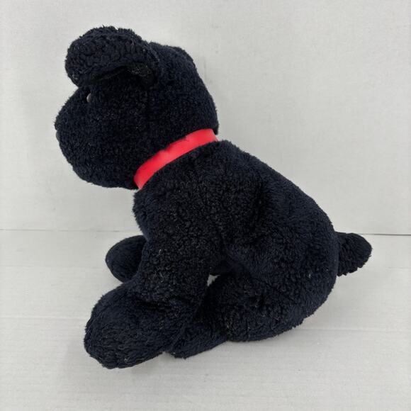 Ty Classic Tugger Black Labrador Dog Plush Lab Puppy Red Collar 12 Inch - Picture 3 of 9